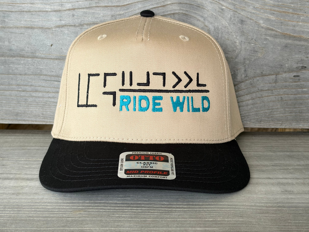 Ride Wild Custom Hat | Mustang Freeze Brand Embroidered Canvas Hat