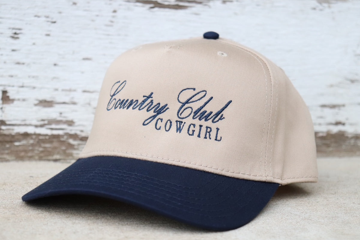 Country Club Cowgirl Canvas Embroidered Hat | CLEARANCE