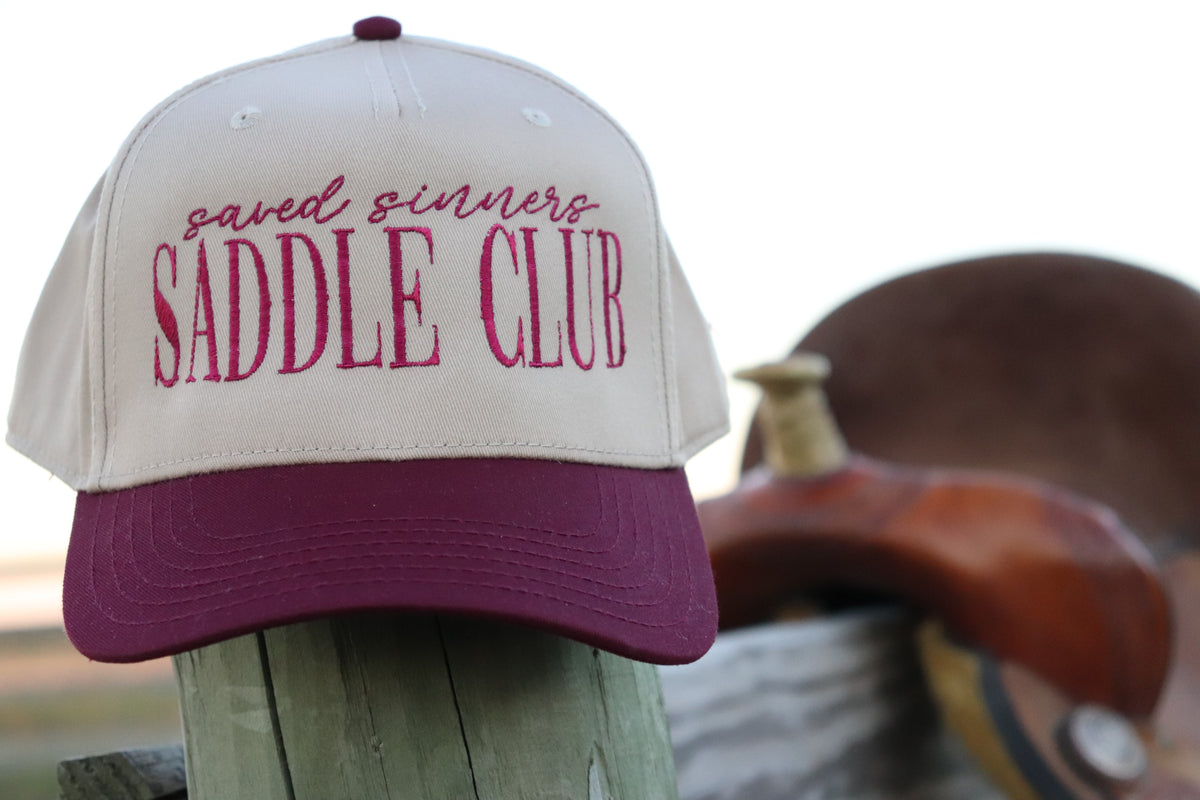 Saved Sinners Saddle Club Embroidered Hat