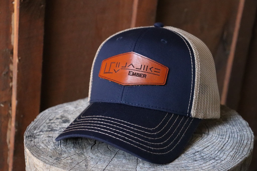 Custom Mustang Freeze Brand Leather Patch Hat