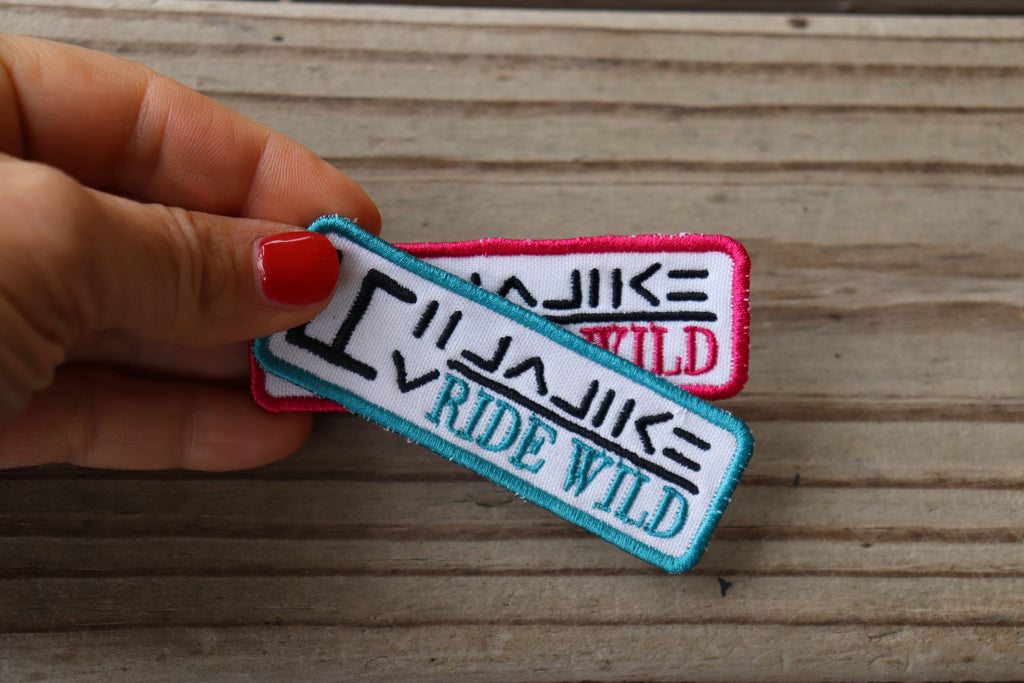 RIDE WILD Mustang Freeze Brand Custom Patch | Embroidered