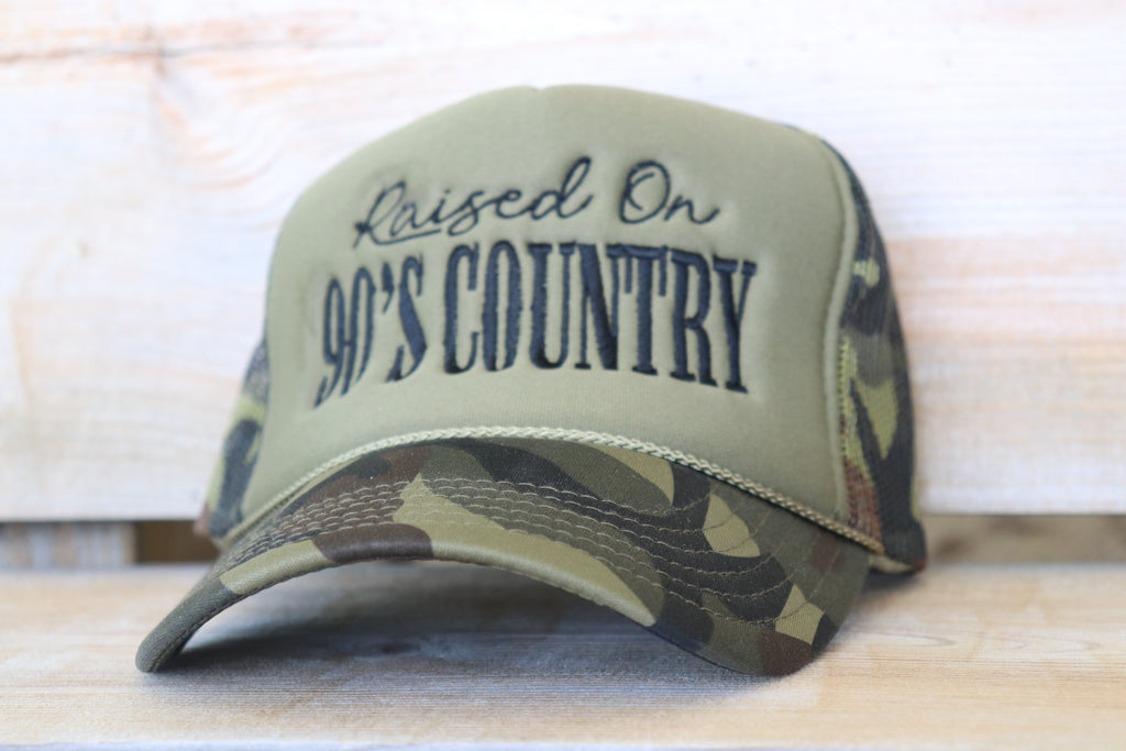 Raised on 90's Country Embroidered Hat