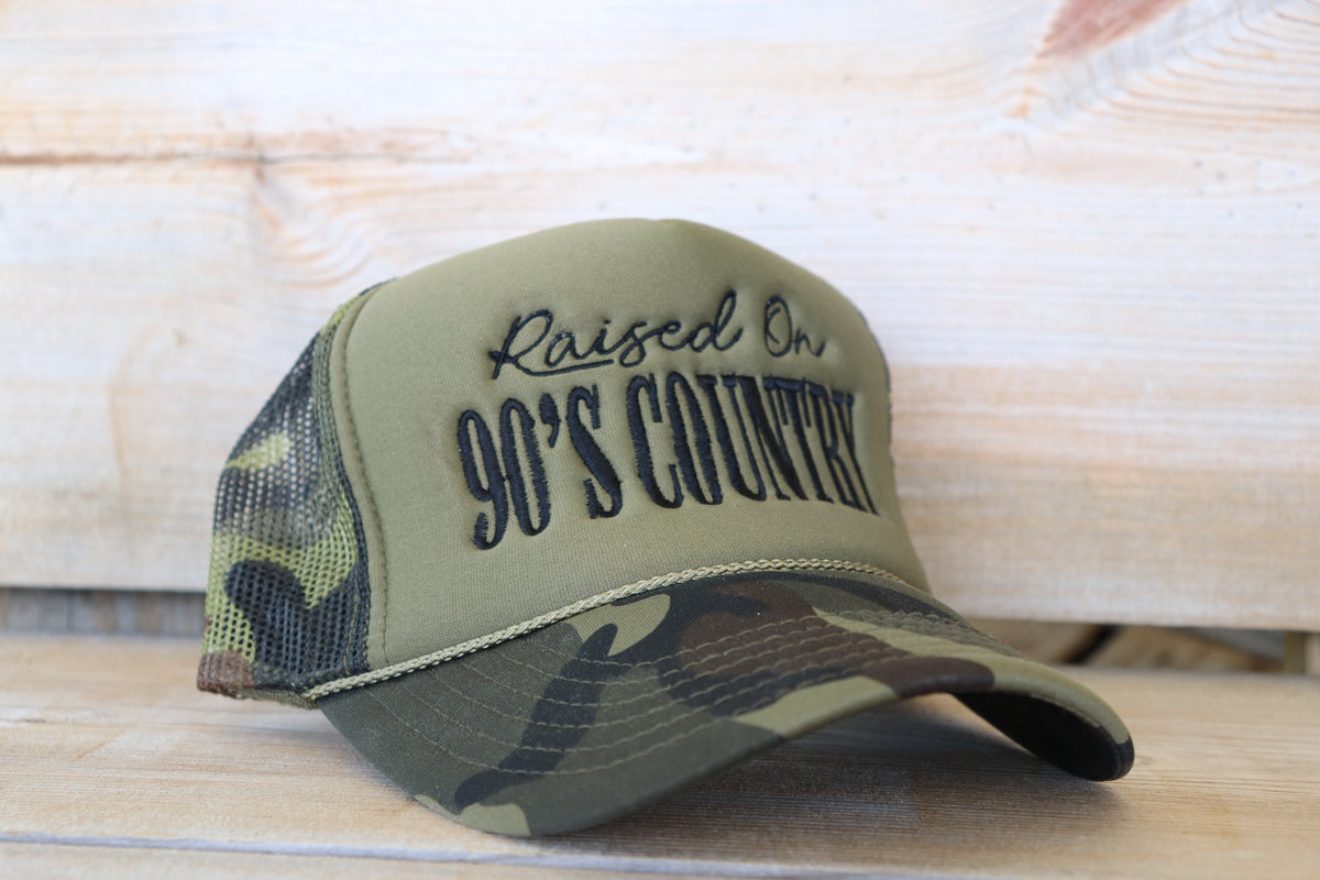 Raised on 90's Country Embroidered Hat