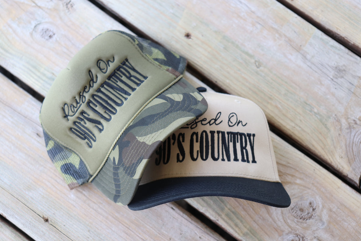 Raised on 90's Country Embroidered Hat