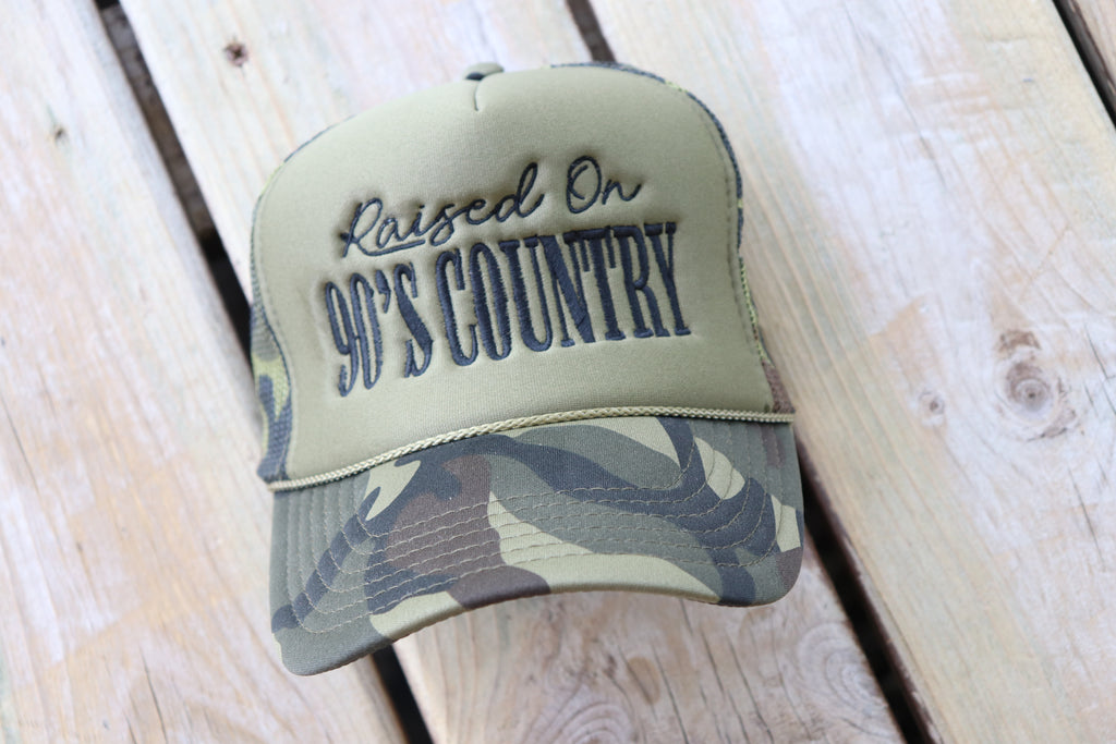 Raised on 90's Country Embroidered Hat