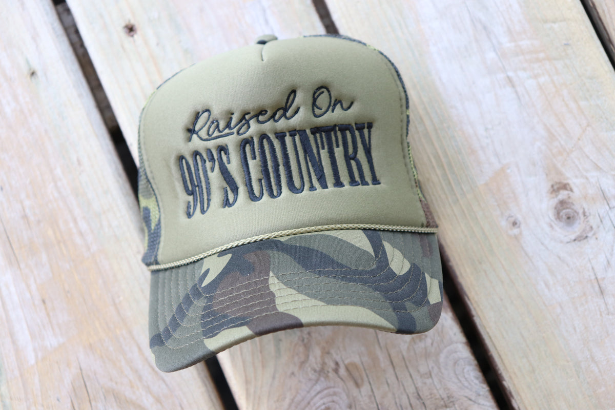 Raised on 90's Country Embroidered Hat