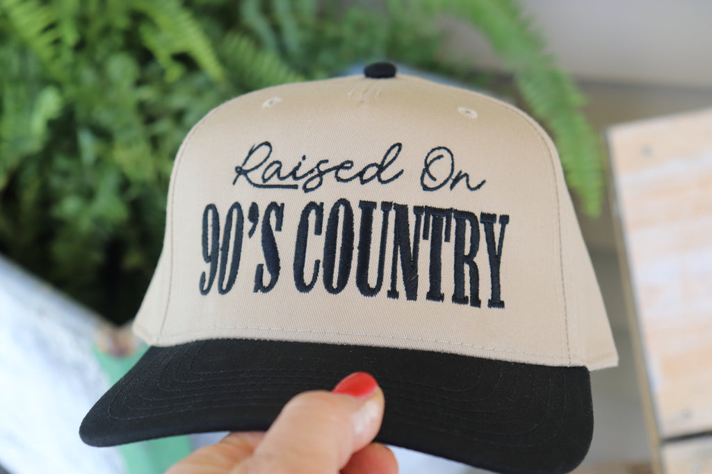 Raised on 90's Country Embroidered Hat