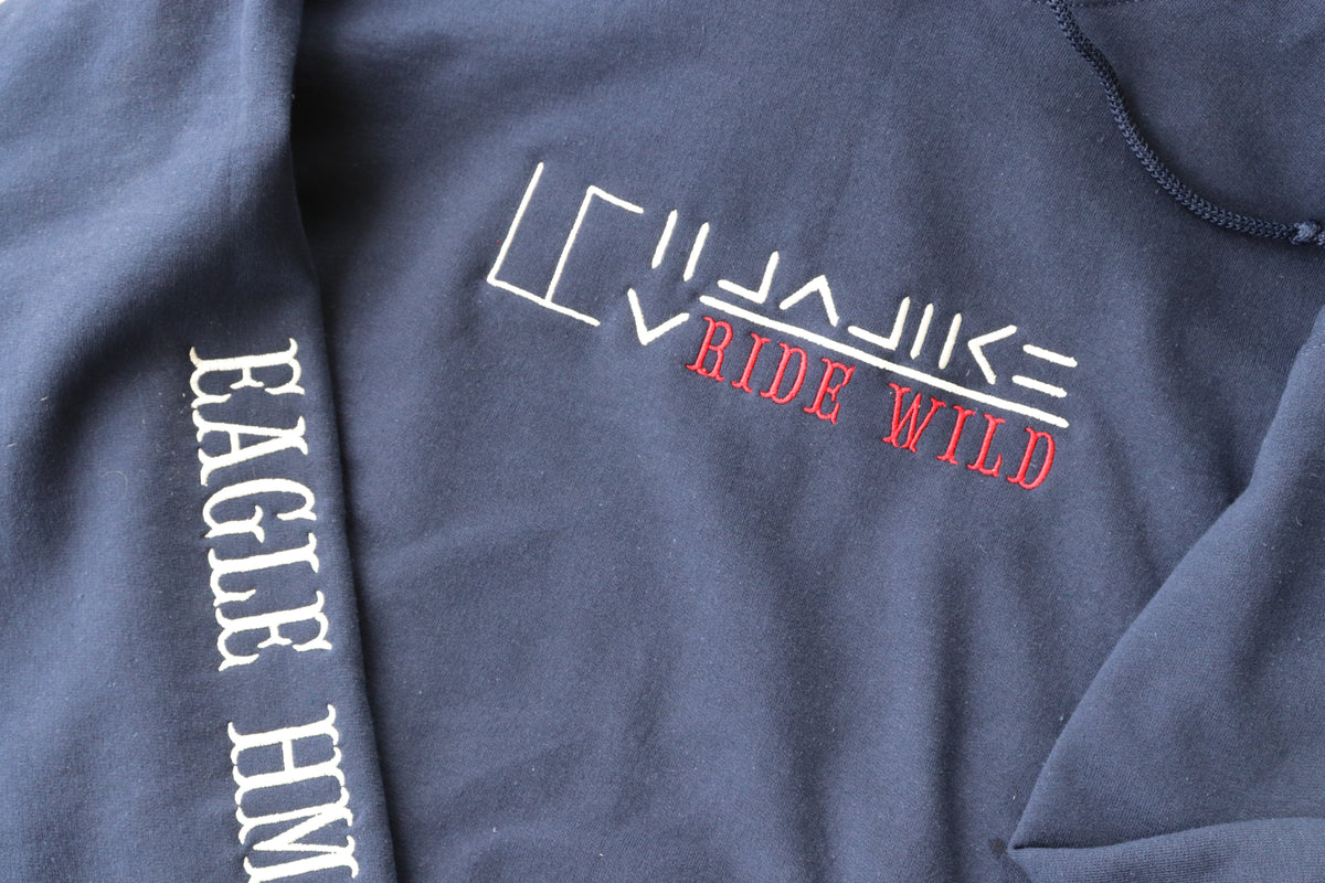Custom Navy Blue Mustang Freeze Brand  HMA Hoodie Apparel