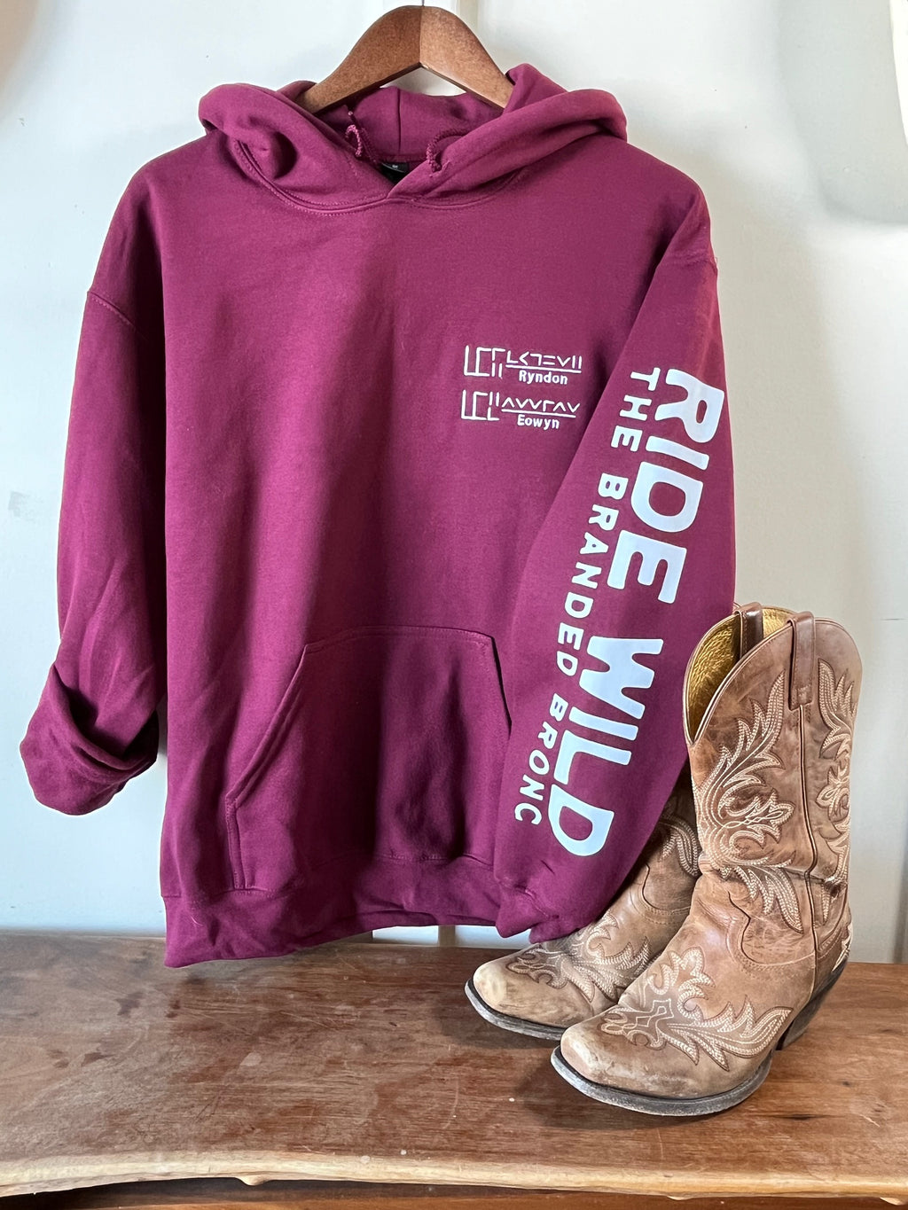 Ride Wild Hoodie | Custom Mustang Freeze Brand Hoodie