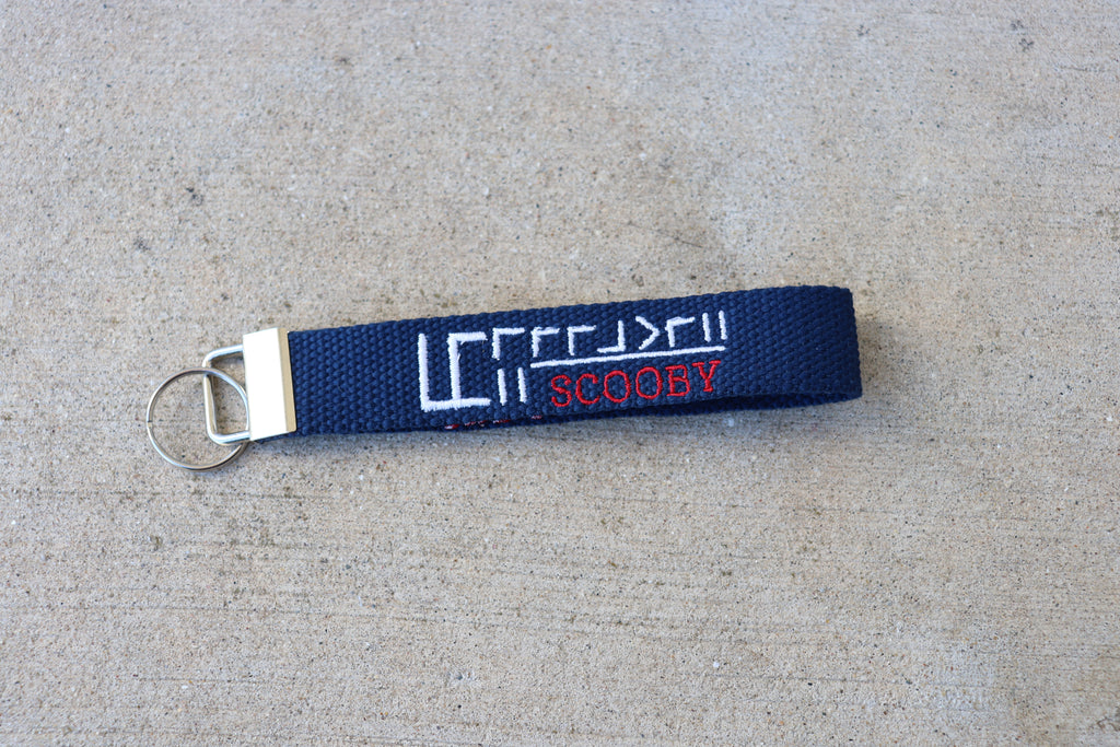 Mustang Freeze Brand + NAME Embroidered Wristlet  | Custom Strap Keychain