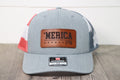 'Merica Leather Patch Hat | Flag Printed Mesh Richardson