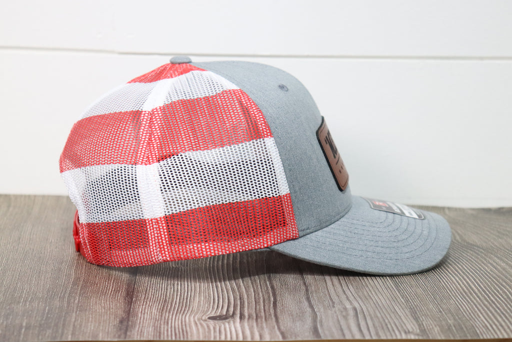 'Merica Leather Patch Hat | Flag Printed Mesh Richardson