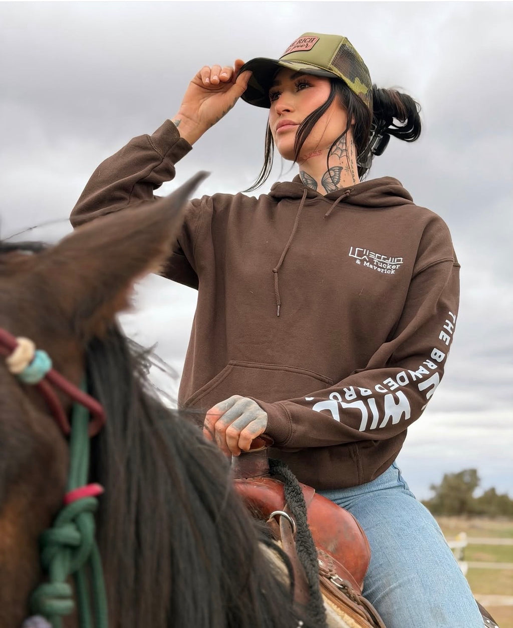 Ride Wild Hoodie | Custom Mustang Freeze Brand Hoodie