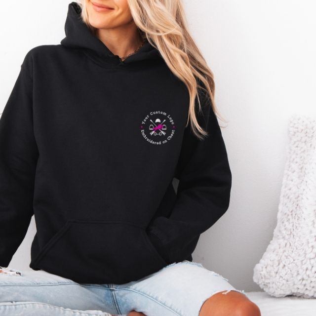 Custom Left Chest Embroidered Logo Hoodie | Business Hoodie