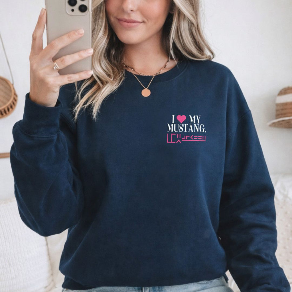 I Heart My Mustang Crewneck