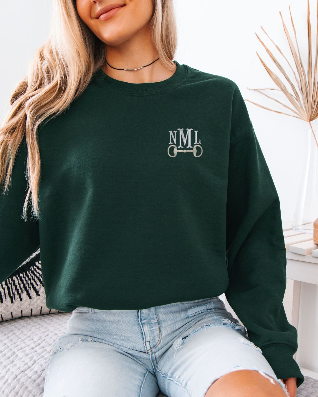 Snaffle Bit Monogram Crewneck | Personalized