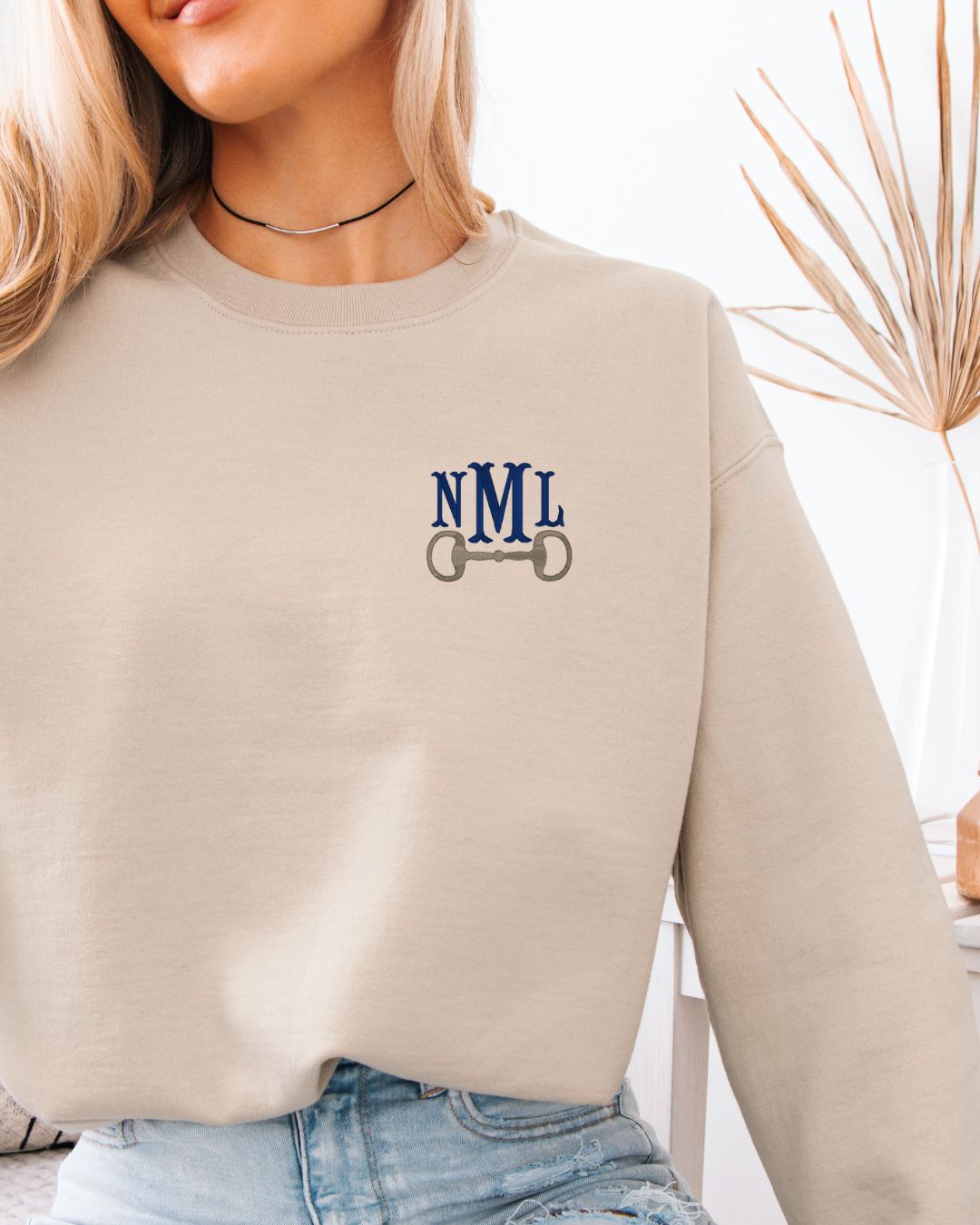 Snaffle Bit Monogram Crewneck | Personalized