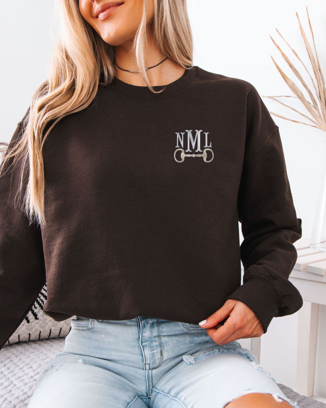 Snaffle Bit Monogram Crewneck | Personalized