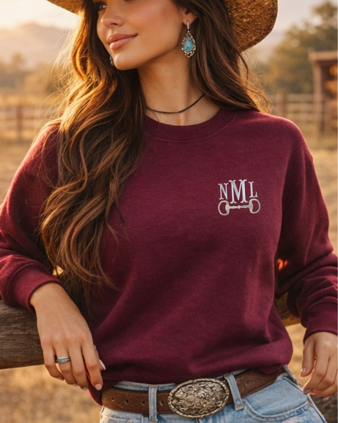 Snaffle Bit Monogram Crewneck | Personalized