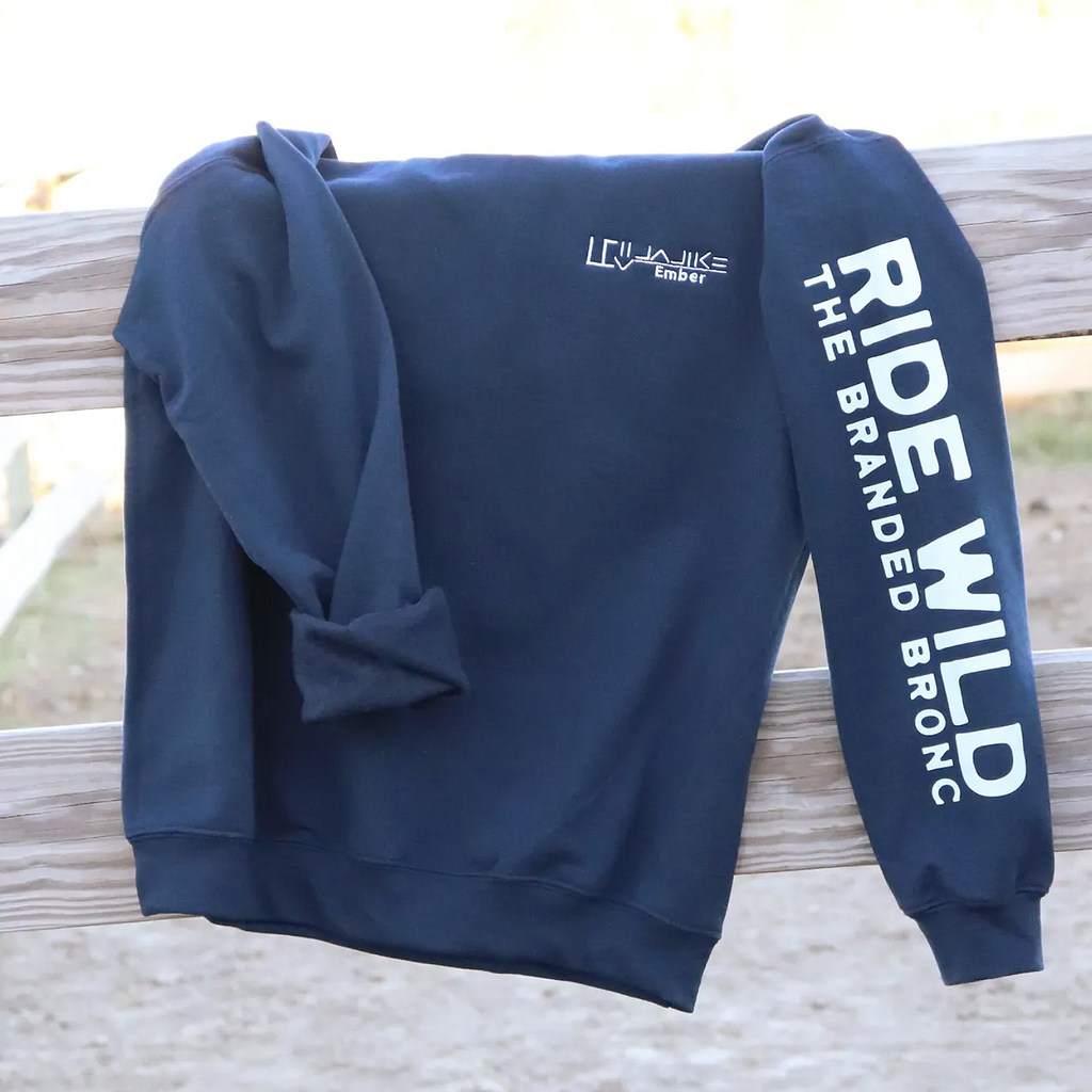 Ride Wild Crewneck | Custom Mustang Freeze Brand Crewneck
