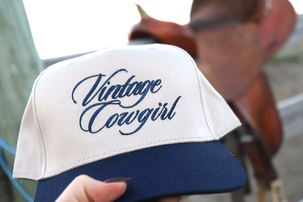 Vintage Cowgirl Embroidered Hat
