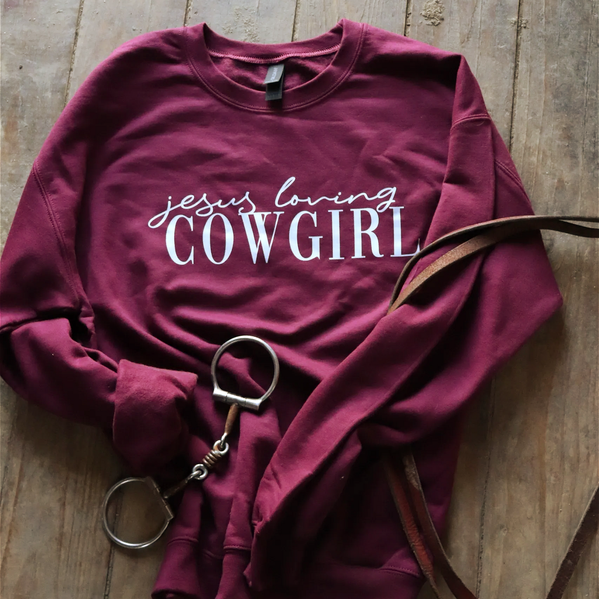Jesus Loving Cowgirl Crewneck