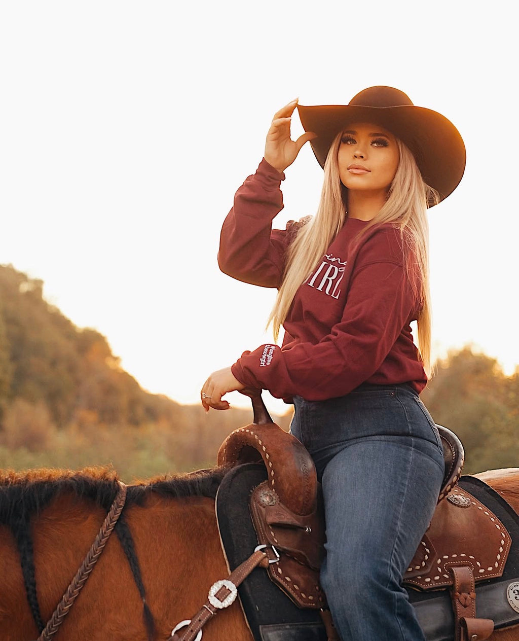 Jesus Loving Cowgirl Crewneck